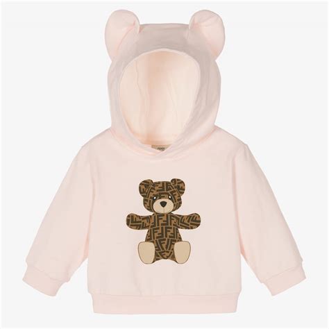 baby in fendi|Fendi baby girl hoodie.